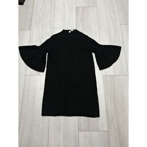 MOTH Anthropologie Chester Black Bell Sleeve Rayon Blend‎ Sweater Dress Tunic S